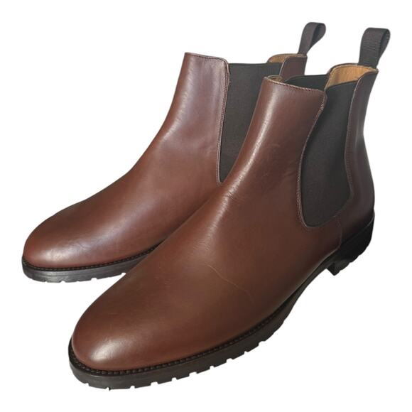 Qüero handmade Spanish Chelsea leather brown boots size 9 - Picture 4 of 12